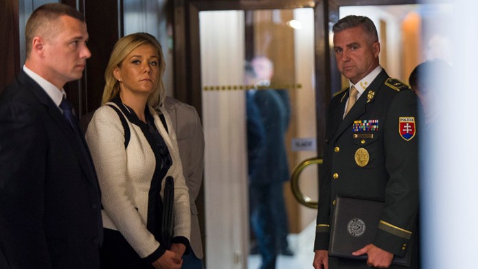 Na archívnej snímke Denisa Saková a Tibor Gašpar.