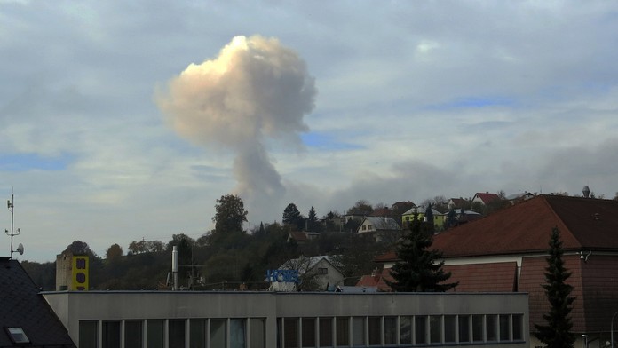 Vybuch municneho skladu v Cesku