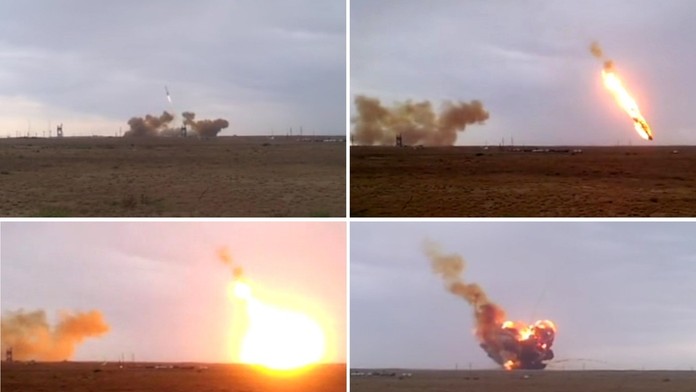 Zrútenie ruskej rakety v Kazachstane