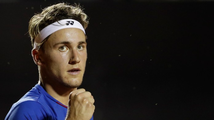 Nórsky tenisový mladík Casper Rudd počas turnaja ATP v Rio de Janeiro.