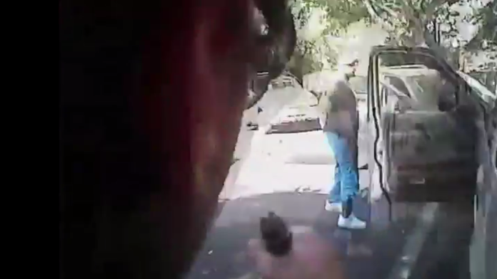 Policajt mieri na Afroameričana