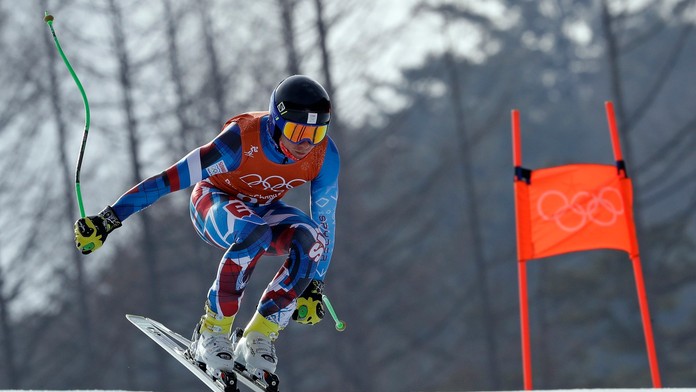 Nasťa Kuzminová počas tréningu v Pjongčangu