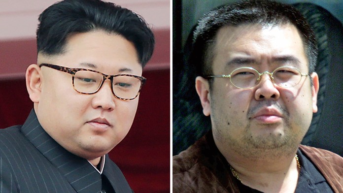 Severokórejský vodca Kim Čong-un a jeho nevlastný brat.