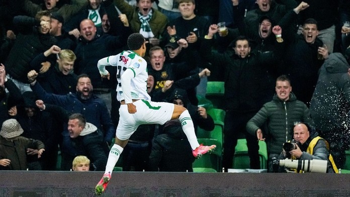 Cyril Ngonge sa raduje po svojom geniálnom góle.