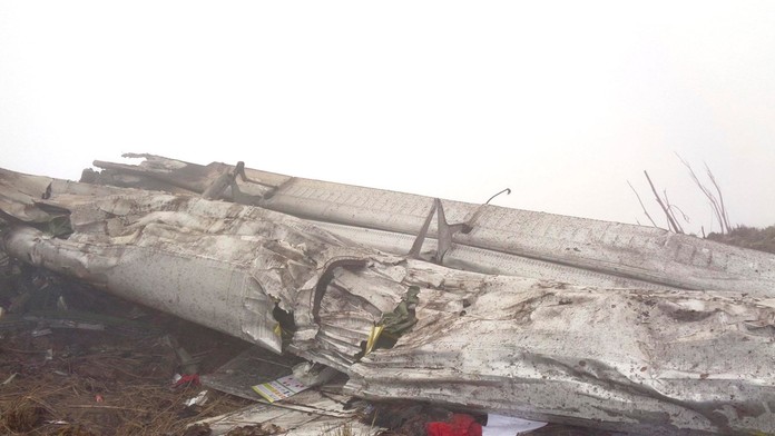 Zrútené lietadlo v Nepále.