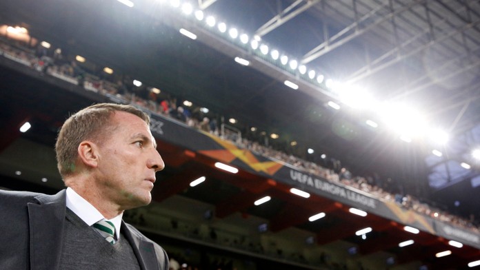 Radosť hráčov Arsenalu Londýn po góle v odvete 16-finále EL proti BATE Borisov.