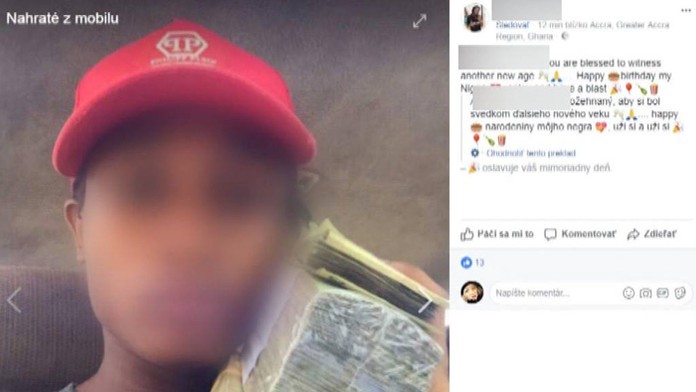 Údajný podvodník na sociálnej sieti.