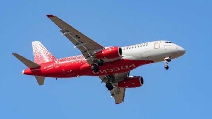 Suchoj Superjet 100. Ilustračná snímka. 