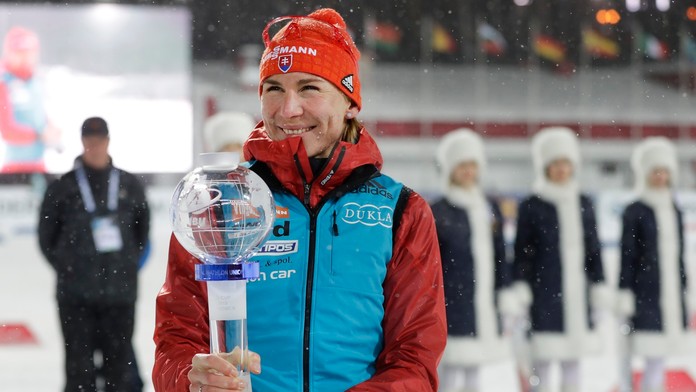 Anastasia Kuzminová zvíťazila v celkovom hodnotení šprintu v seriáli Svetového pohára..jpg
