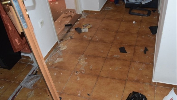 Záber z miesta činu.