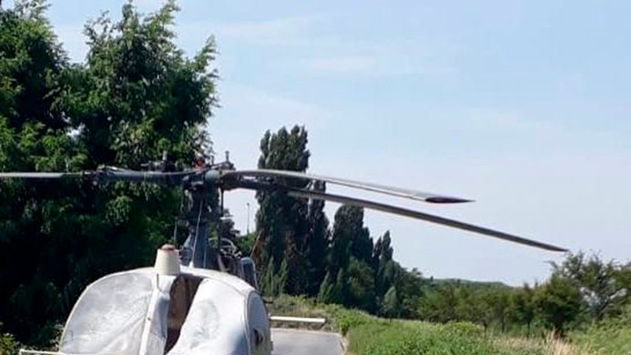 Vrtuľník, ktorým pravdepodobne utiekol z väzenia Rédoin Faid.