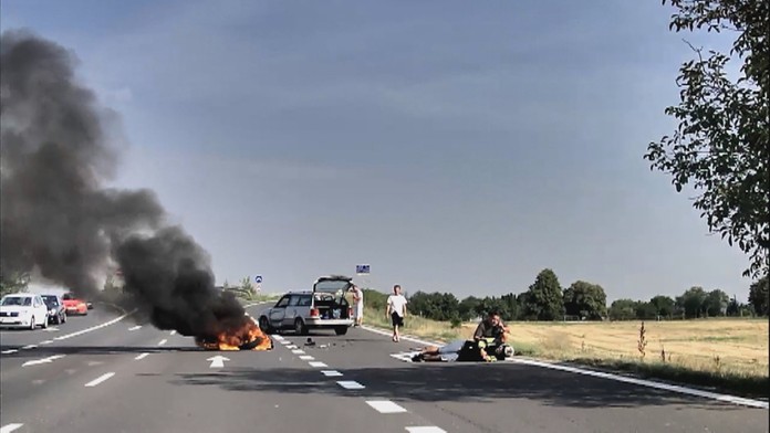 Na obchvate v Trnave ratovali motorkára