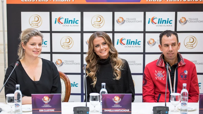 Bývalá belgická tenistka Kim Clijstersová, slovenská tenistka Daniela Hantuchová a bývalý slovenský tenista Dominik Hrbatý.