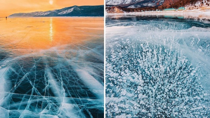 Zamrznuté Bajkalské jazero