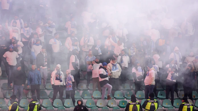 Fanúšikovia Slovana na zápase v Žiline 