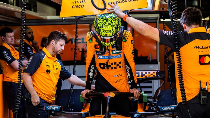 Lando Norris a McLaren chceli zažiť ďalší úspešný víkend.