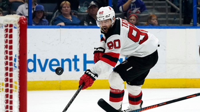 Slovenský hokejista v drese New Jersey Devils Tomáš Tatar.