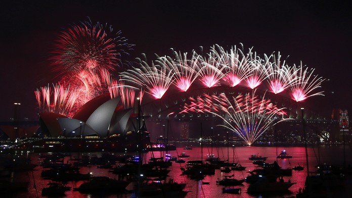 Ohňostroj v Sydney.