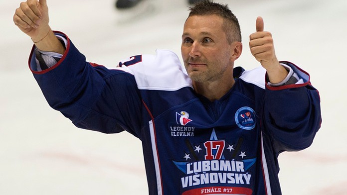 Ľubomír Višňovský sa lúči po benefičnom zápase Legendy Slovana - Zlatí chlapci z Göteborgu. 