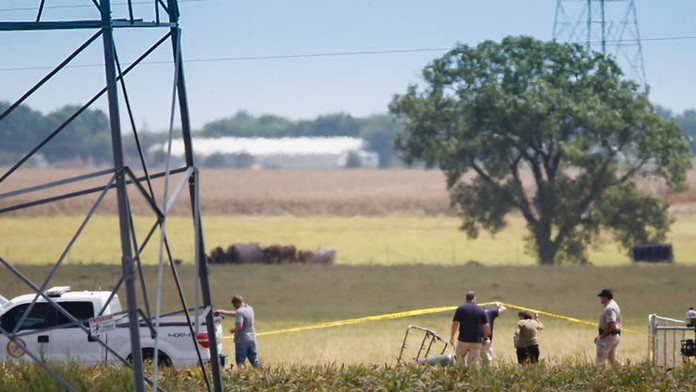 Havária balóna v Texase.