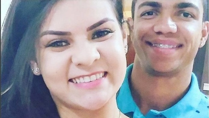 Tiago da Rocha Vieira s manželkou Graziele.