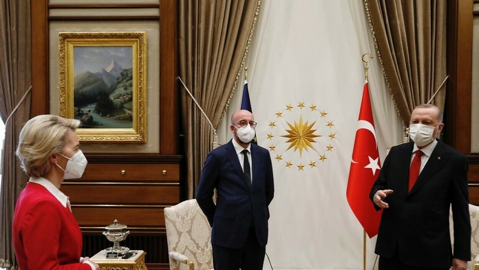 Ursula von der Leyenová a turecký prezident Erdogan