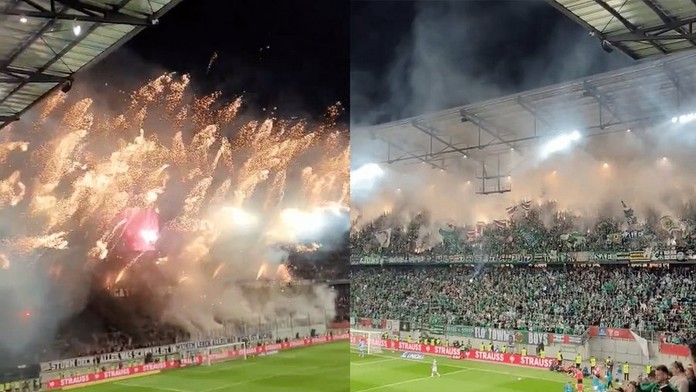 VIDEO: Pyrotechnika v Rakúsku zmenila finále na peklo. Svetlica poslala slovenského futbalistu k zemi