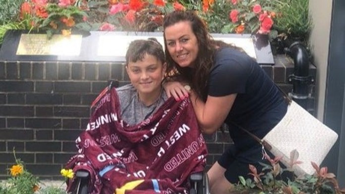 Oscar a jeho mama Natalie. 