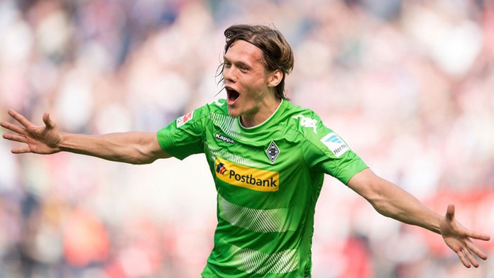 Hráč Borussie Mönchengladbach Jannik Vestergard.