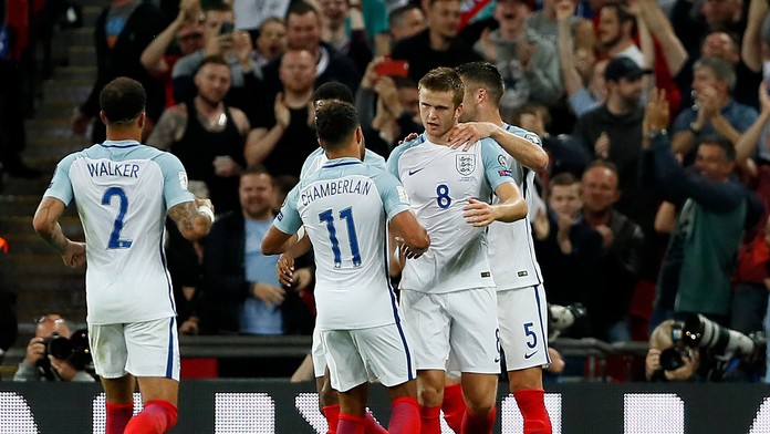 Gólová radosť Angličanov v kvalifikácii MS proti Slovensku.