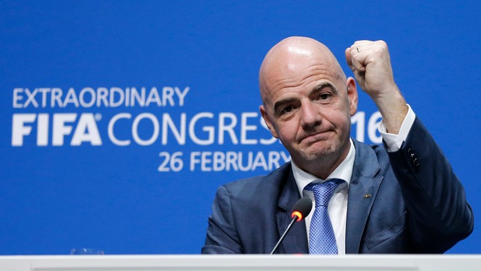 Súčasný prezident FIFA Gianni Infantino.