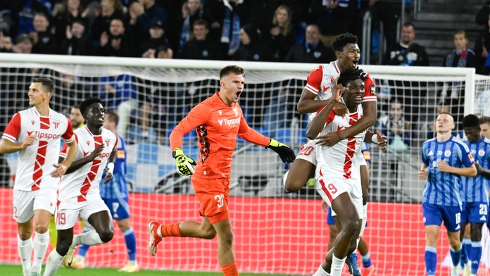 Momentka zo zápasu ŠK Slovan Bratislava - AS Trenčín z 5. októbra 2024 v Bratislave