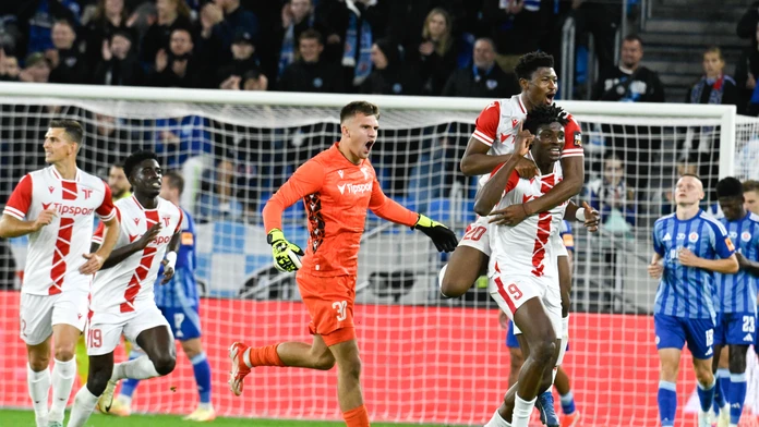 Momentka zo zápasu ŠK Slovan Bratislava - AS Trenčín z 5. októbra 2024 v Bratislave