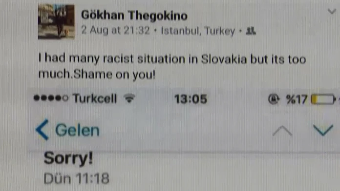 Príspevok na internete.