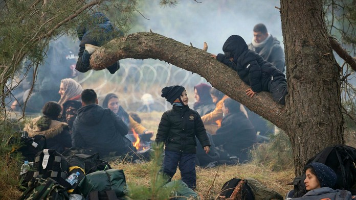 Migranti na hranici Poľska a Bieloruska