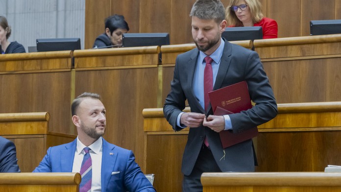 Matúš Šutaj Eštok a Michal Šimečka. 