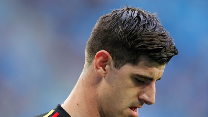 Belgický gólman Thibaut Courtois pred semifinále MS s Francúzskom.