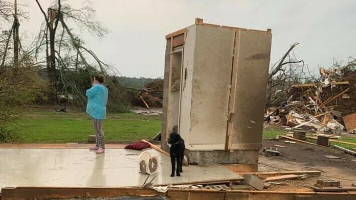 Dom Merrix so svojou dcérou.