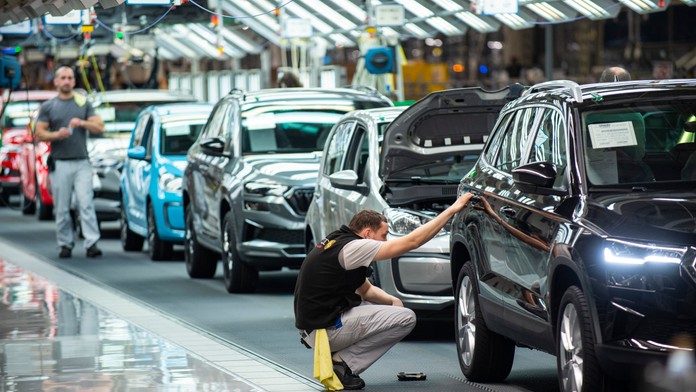 Výrobná linka v bratislavskom Volkswagene