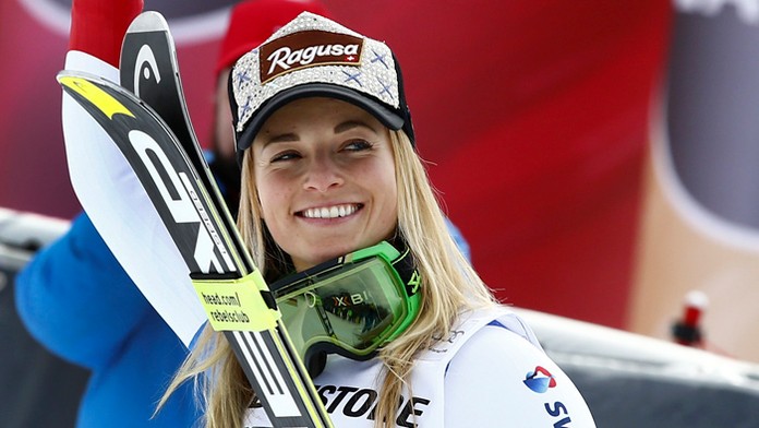 Švajčiarska lyžiarka Lara Gutová.