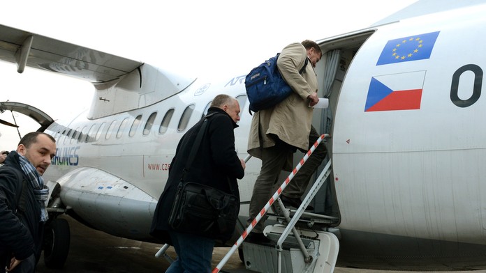 České aerolinky na letisku v Košiciach.