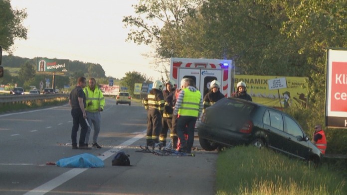 Záber z miesta nehody.