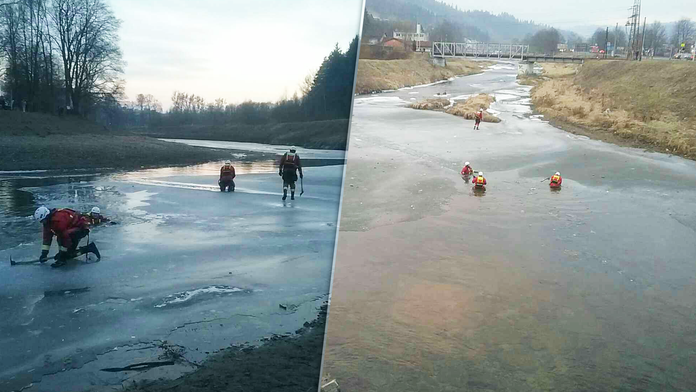 Zmizol pod hladinou. Pod človekom v Čadci sa preboril ľad, už ho nenašli