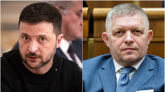 Volodymyr Zelenskyj a Robert Fico