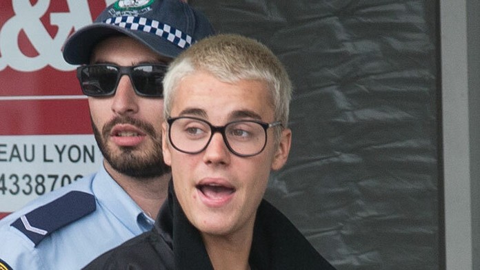 Justin Bieber na obede v Sydney
