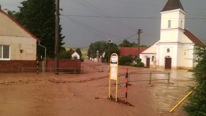 Záplavy na Záhorí.