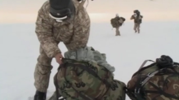 Ruskí vojaci pri Severnom póle