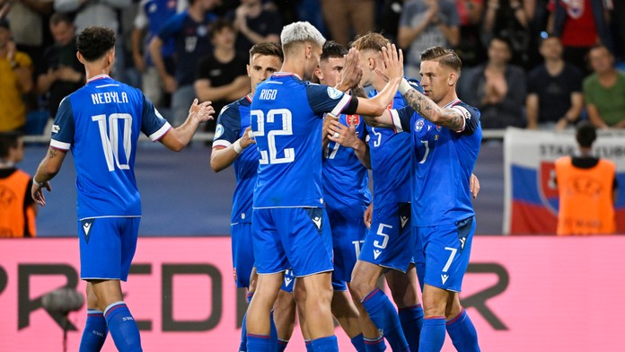 Gólová radosť slovenskýc futbalistov.