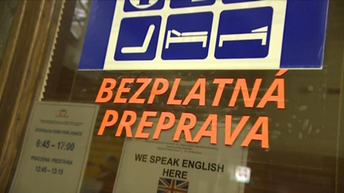 Pokladňa, kde si môžete vybaviť bezplatnú prepravu.