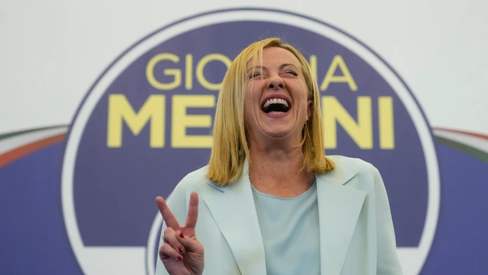 Giorgia Meloniová, líderka krajne pravicovej strany Bratia Talianska.
